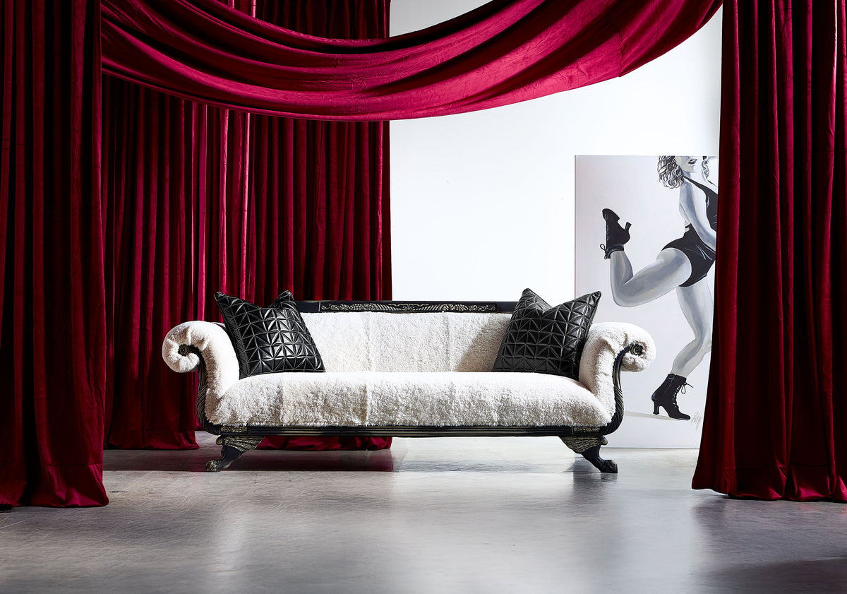 Coco Duncan Phyfe Sofa Sheepskin White