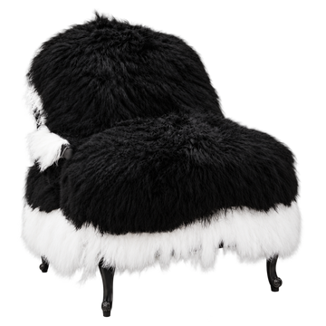 Cabaret Bergère Chair Tibetan Sheepskin