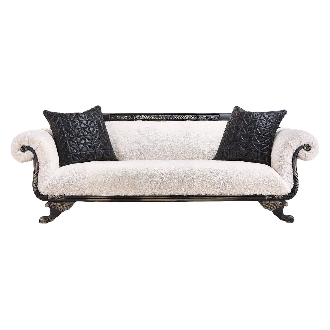 Coco_Duncan_Phyfe_Sofa_Front_Straight_Sheepskin_White_Old_Hickory_Tannery